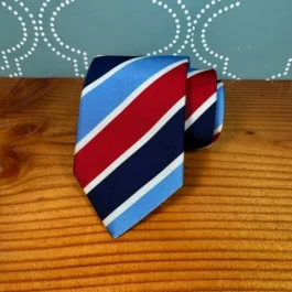 Bold Red Stripe Tie