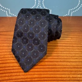 Brown & blue Square Tie