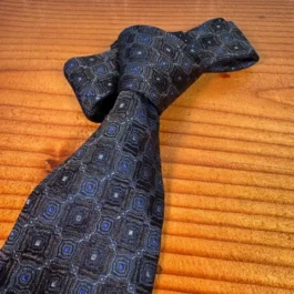 Brown & blue Square Tie