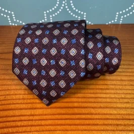 Burgundy Circle Tiled Tie