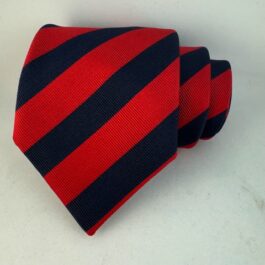 Red and Navy Striped Tie