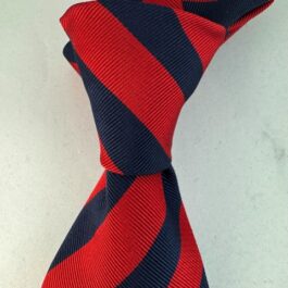Red and Navy Striped Tie
