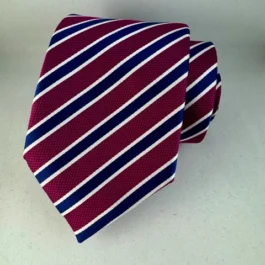 Magenta- Royal Striped Tie