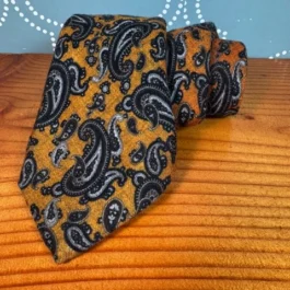 Orange Paisley Tie