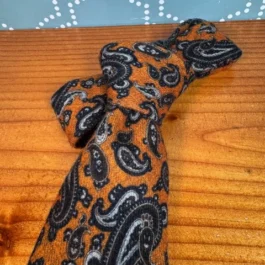 Orange Paisley Tie