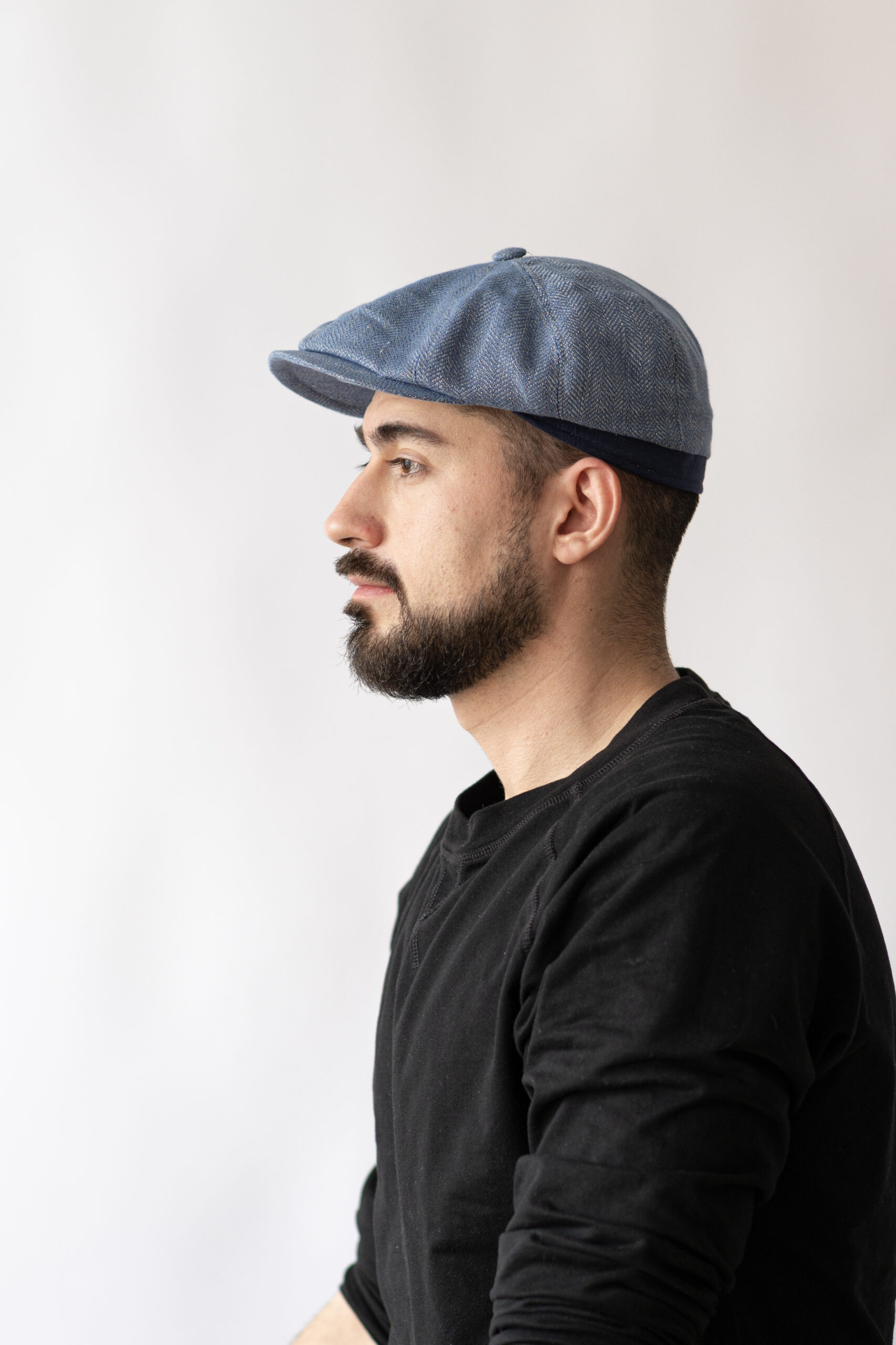 Newsboy Linen F - Cappelleria Bertacchi - Man hat - Canada - Vancouver - Italy - Made in Italy
