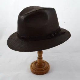 Faux Leather Fedora