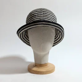 Packable Striped Cloche